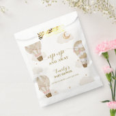 Neutraal Elegant Boho Hete Luchtballon Baby shower Bedankzakje (Gezegeld)