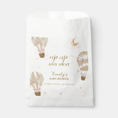 Neutraal Elegant Boho Hete Luchtballon Baby shower Bedankzakje (Voorkant)