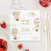 Neutraal Elegant Boho Hete Luchtballon Baby shower Servet (Insitu)