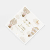 Neutraal Elegant Boho Hete Luchtballon Baby shower Servet (Hoek)