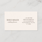 Neutraal Elegant Eenvoudige Waterverf Bloemen Brui Visitekaartje (Achterkant)