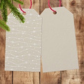 Neutraal Elegant Ivoor Wit - Sneeuwvlokken Gift La Cadeaulabel