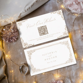 Neutraal Elegante QR code Website Kaart Plaatskaartje