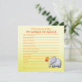 Neutraal Elephant Baby shower Advies voor Baby (Staand voorkant)