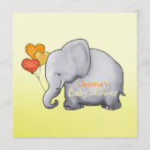Neutraal Elephant Baby shower Advies voor Baby (Achterkant)