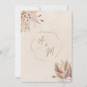 Neutraal en Bloemen Save the Date Uitnodigingen (Achterkant)