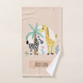 Neutraal en Cute Oerwoud Safari Dieren Zebra Kinde Bad Handdoek (Handdoek)