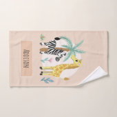 Neutraal en Cute Oerwoud Safari Dieren Zebra Kinde Bad Handdoek (Handdoek)