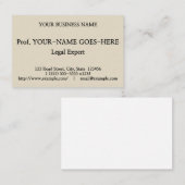 Neutraal en eenvoudig Visitekaartje voor rechtsbeo (Voorkant / Achterkant)