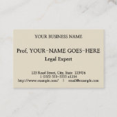 Neutraal en eenvoudig Visitekaartje voor rechtsbeo (Voorkant)