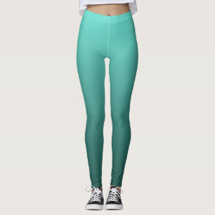 Neutraal en effen gradiënt Blauwgroen Leggings