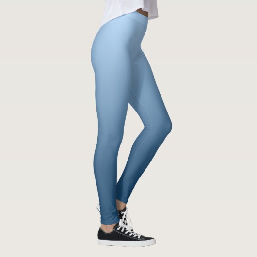 Neutraal en gewoon gradiëntblauw leggings (Rechts)