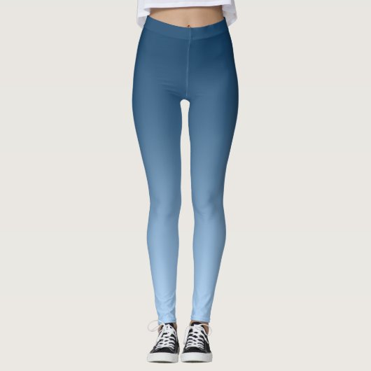Neutraal en gewoon verloop Blauw Leggings (Voorkant)