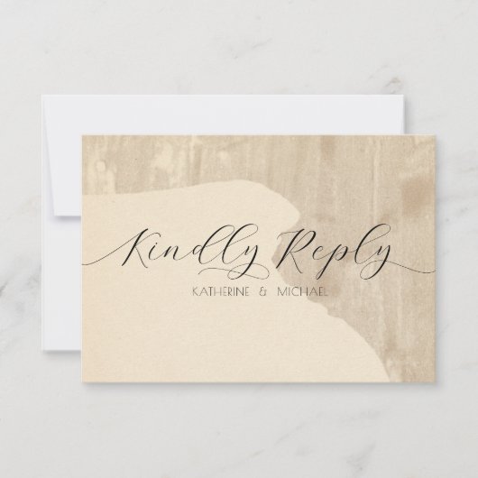 Neutraal estheticum RSVP kaartje (Voorkant)