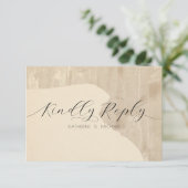 Neutraal estheticum RSVP kaartje (Staand voorkant)