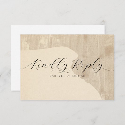 Neutraal estheticum RSVP kaartje (Voorkant / Achterkant)