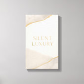Neutraal esthetisch canvas – rustige luxe wooninri afdruk (Voorkant)