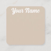 neutraal | esthetisch | gedroogde bloem | Visiteka Vierkante Visitekaartje (Achterkant)