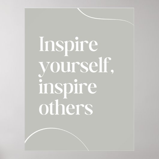 Neutraal esthetisch Motivatie Poster (Voorkant)