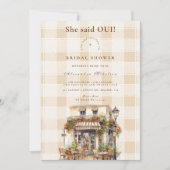 Neutraal Frans Café Vrijgezellenfeest Kaart (Voorkant)