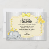 Neutraal Geel Baby shower Uitnodiging (Voorkant)