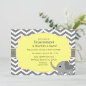 Neutraal Geel en Geel Baby shower Uitnodiging (Staand voorkant)