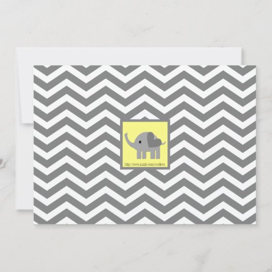 Neutraal Geel en Geel Baby shower Uitnodiging (Achterkant)