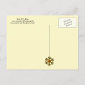 NEUTRAAL GEEL OOIEVAAR BABY SHOWER EDELSTEEN MONOG UITNODIGING BRIEFKAART (Achterkant)