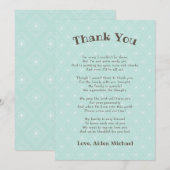 Neutraal Genderlijk Baby shower Gedicht Bedankkaart (Voorkant / Achterkant)