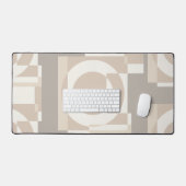 Neutraal Geometrisch Abstract - Modern Bauhaus Bureaumat (Keyboard & Muis)