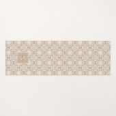 Neutraal geometrisch batikpatroon monogram yogamat (Voorkant (horizontaal))