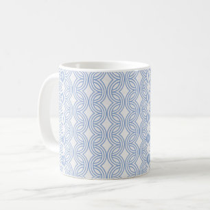 Neutraal Geometrisch blauw regenboog - witte achte Koffiemok