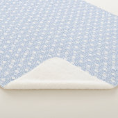 Neutraal Geometrisch blauw regenboog - witte achte Sherpa Deken (3/4)