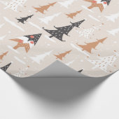  neutraal geometrisch kerstboompapier cadeaupapier (Hoek)