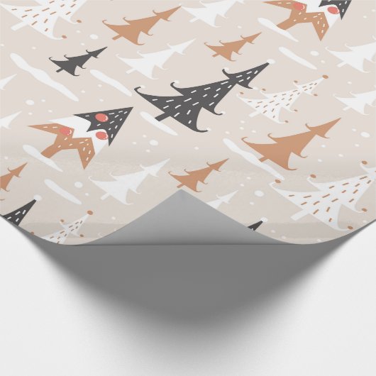  neutraal geometrisch kerstboompapier cadeaupapier (Hoek)