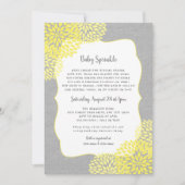 Neutraal Geslacht Baby Sprinkle invite, geel grijs Kaart (Voorkant)