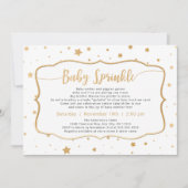 Neutraal Geslacht Baby Sprinkle - witte gouden ste Kaart (Voorkant)