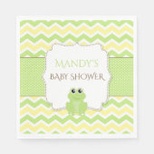 Neutraal Geslacht Kikker Baby shower servetten (Voorkant)