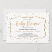 Neutraal Geslacht Witte Dot Baby shower Kaart (Voorkant)
