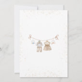 Neutraal geslachtsonthullend Baby shower Kaart (Achterkant)