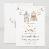 Neutraal geslachtsonthullend Baby shower Kaart (Voorkant / Achterkant)