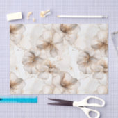 Neutraal getinte bloemen decoupage weefsel papier (Craft)