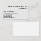 Neutraal, gewoon zakelijk visitekaartje (Voorkant / Achterkant)