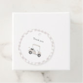 Neutraal golf baby shower bedankjes labels (In situ)