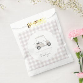 Neutraal Golf baby shower Bedankzakje