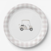 Neutraal golf baby shower bord (Voorkant)