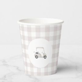 Neutraal golf baby shower papieren bekers