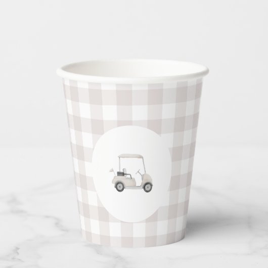 Neutraal golf baby shower papieren bekers (Voorkant)