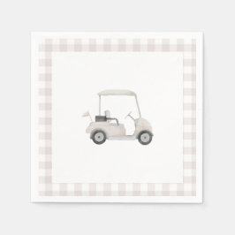 Neutraal golf baby shower servet