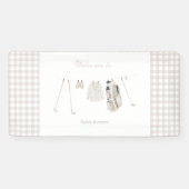Neutraal golf baby shower spandoek (Horizontaal)